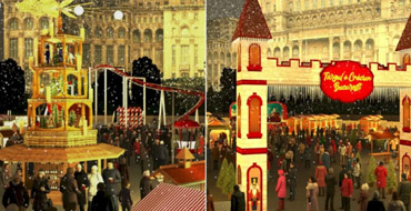 Prima Piramidă de Crăciun din țară, înaltă de 10 metri, în mijlocul Târgului de Crăciun din Piața Constituției. Ce alte noutăți sunt anul acesta în fața Parlamentului